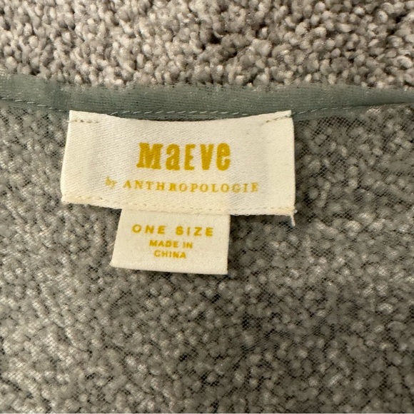 Anthropologie Maeve Sleeveless Sheer Tulle Overlay Duster One Size Green - Picture 5 of 9